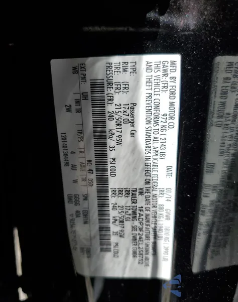 2014 Ford Focus Se z USA, uszkodzony, nr VIN 1FADP3F24EL258752